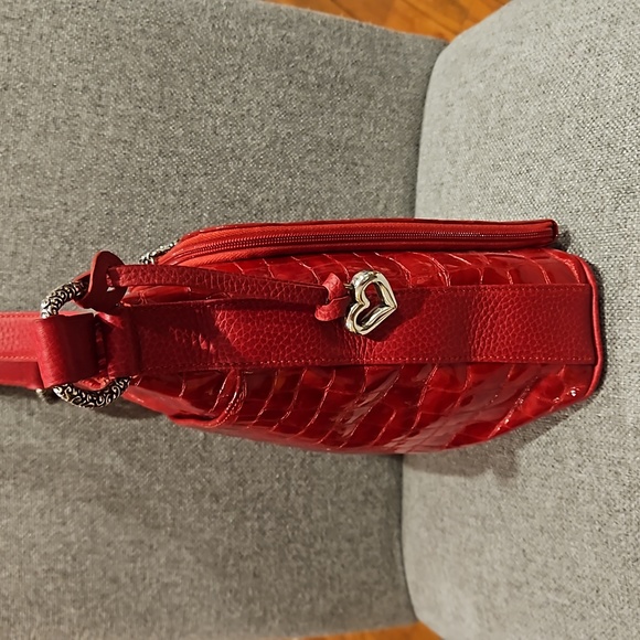 Vintage Brighton Red Croc Embossed Leather Handbag - Picture 16 of 16